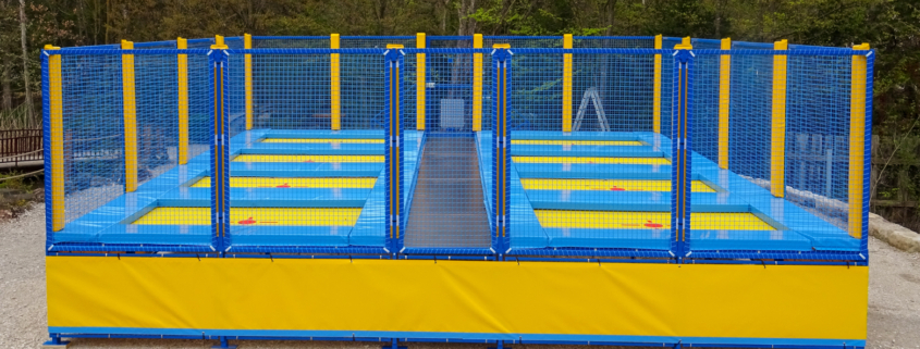Impianto tappeti elastici componenti con colori personalizzati Fornitura ricambi per trampolini elastici professionali rettangolari