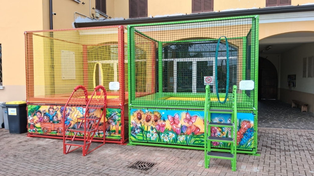 Mini trampolini Parrocchia Calvisano tappeti elastici trampolini parrocchie oratori