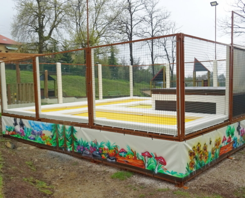 Tappeti elastici Stop&Go Camping La Futa 6 Trampolino elastico Stop&Go per trampoline park da esterno produzione e vendita