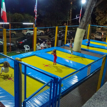 Professional 5-places trampoline - Loano, Italy